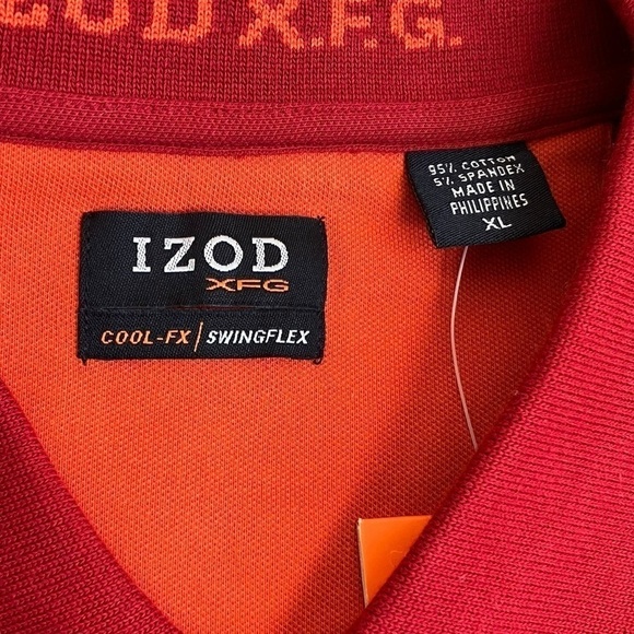 NWT Izod XFG Golf Polo Shirt in Red UPF Protection Performance Wear Sz XL - Picture 15 of 16